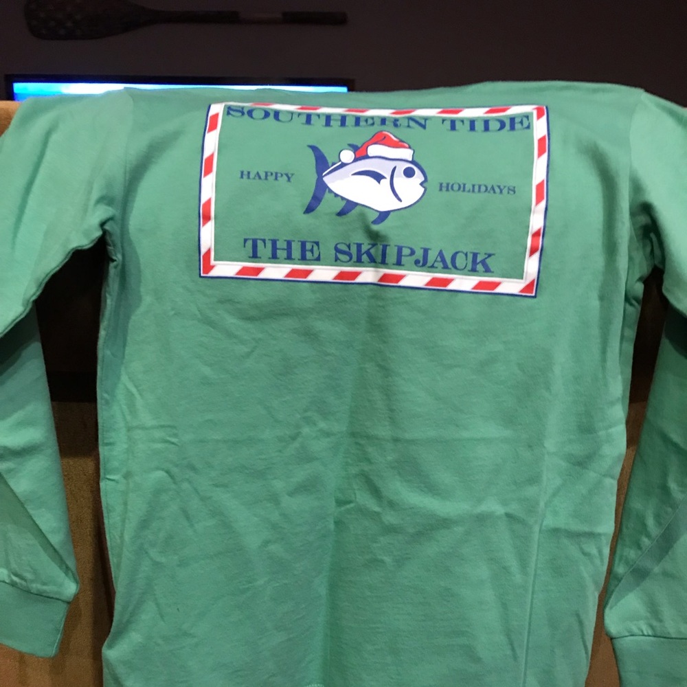 NEW-Kids SOUTHERN TIDE Christmas L/S tshirt XL 16
